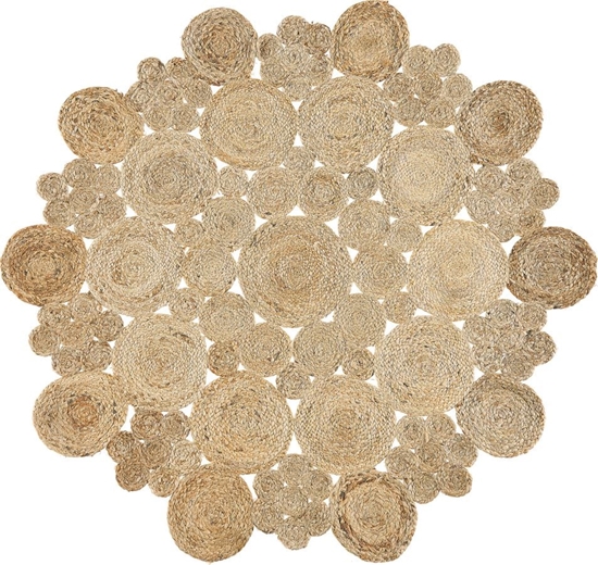 Picture of Beliani Dywan okrgy z juty 135 cm beowy GERDEK