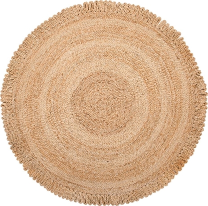 Attēls no Beliani Dywan okrgy z juty 140 cm beowy ERENCE