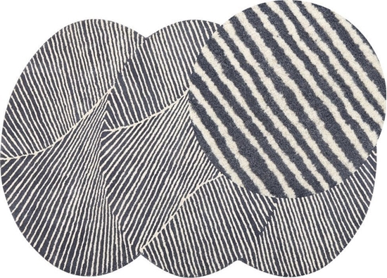 Picture of Beliani Dywan owalny weniany 140 x 200 cm beowo-niebieski ZABOL