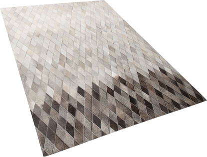 Attēls no Beliani Dywan patchwork skórzany 140 x 200 cm biao-szary MALDAN