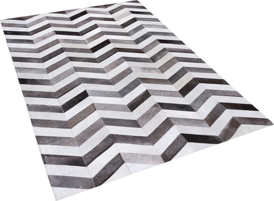 Picture of Beliani Dywan skórzany 140 x 200 cm szary AKSAZ