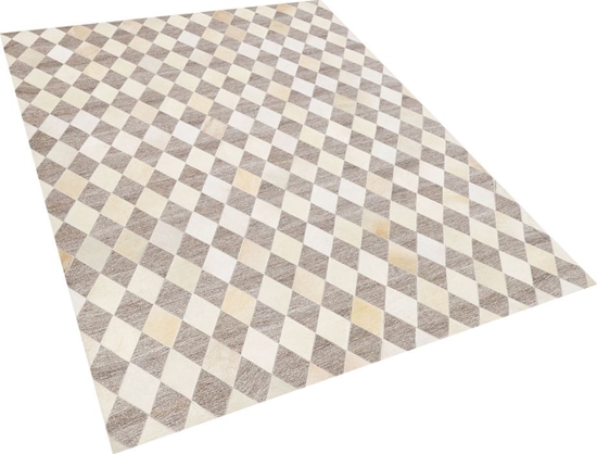Изображение Beliani Dywan skórzany 160 x 230 cm beowo-brzowy SESLICE