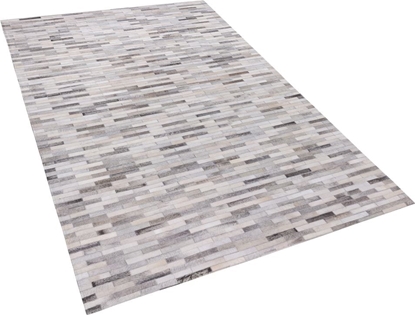 Attēls no Beliani Dywan skórzany szary 140 x 200 cm AHILLI