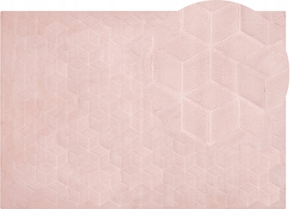 Attēls no Beliani Dywan sztuczne futro królika 160 x 230 cm róowy THATTA