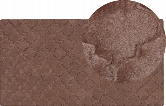 Picture of Beliani Dywan sztuczne futro królika 80 x 150 cm brzowy GHARO