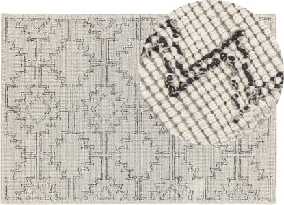 Attēls no Beliani Dywan weniany 140 x 200 cm beowo-czarny URLA!