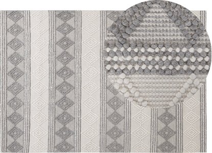 Attēls no Beliani Dywan Weniany 140 X 200 Cm Beowo-szary Bozova!