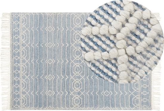 Изображение Beliani Dywan weniany 160 x 230 cm niebieski ORHANELI