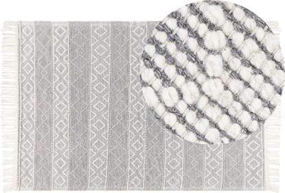 Attēls no Beliani Dywan weniany 160 x 230 cm szary z biaym TONYA