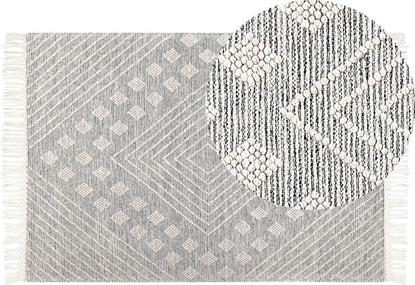 Attēls no Beliani Dywan weniany 160 x 230 cm szaro-biay SAVUR