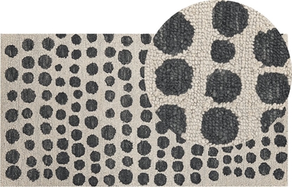 Attēls no Beliani Dywan weniany 80 x 150 cm beowo-czarny HAVRAN!