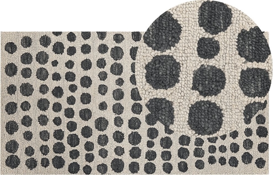 Изображение Beliani Dywan weniany 80 x 150 cm beowo-czarny HAVRAN!