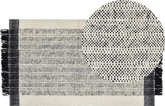 Picture of Beliani Dywan weniany 80 x 150 cm biao-czarny KETENLI