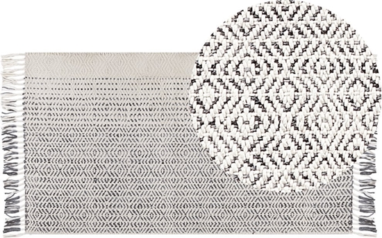 Picture of Beliani Dywan weniany 80 x 150 cm biao-szary OMERLI Bel