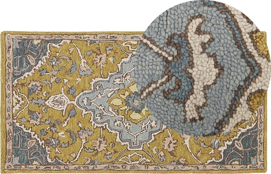 Picture of Beliani Dywan Weniany 80 X 150 Cm óto-niebieski Mucur!