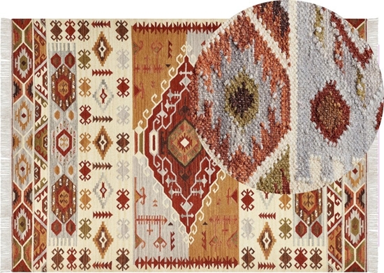Изображение Beliani Dywan weniany kilim 200 x 300 cm wielokolorowy PROSHYAN