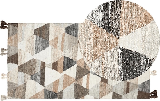 Изображение Beliani Dywan weniany kilim 80 x 150 cm wielokolorowy ARGAVAND