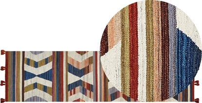 Attēls no Beliani Dywan weniany kilim 80 x 300 cm wielokolorowy MRGASHAT