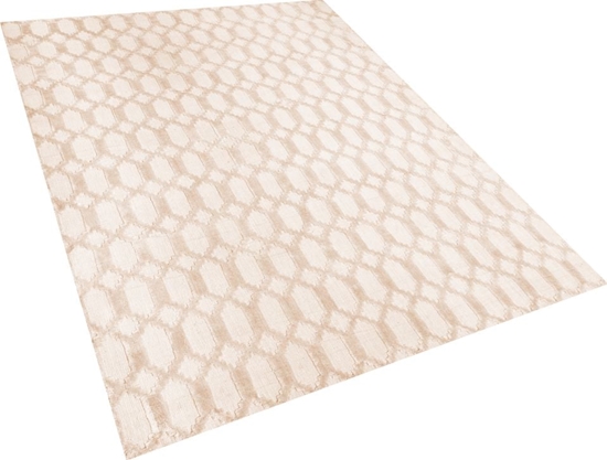 Изображение Beliani Dywan wiskozowy 160 x 230 cm beowy CIZRE