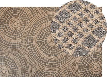 Attēls no Beliani Dywan z juty 160 x 230 cm beowy z szarym ARIBA