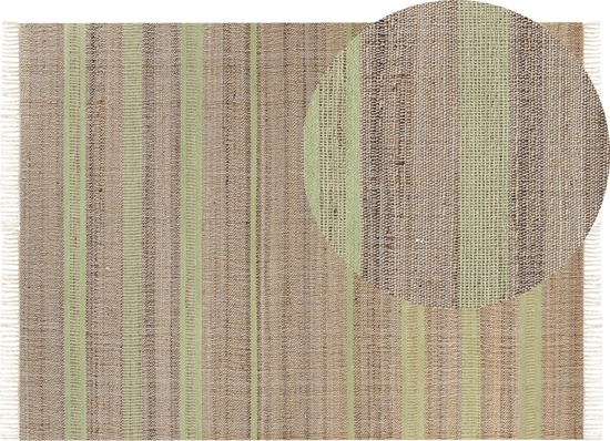 Изображение Beliani Dywan z juty 160 x 230 cm beowo-zielony TALPUR