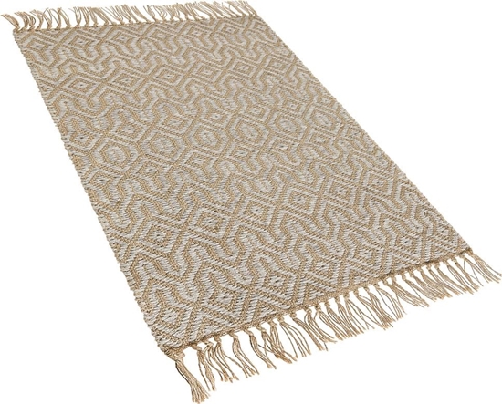 Изображение Beliani Dywan z juty 50 x 80 cm beowy POZANTI