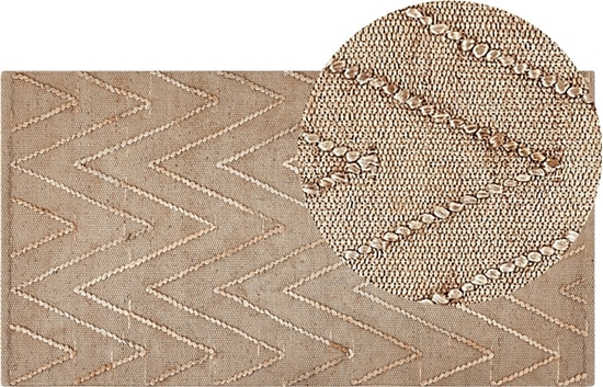 Изображение Beliani Dywan z juty 80 x 150 cm beowy DADAY