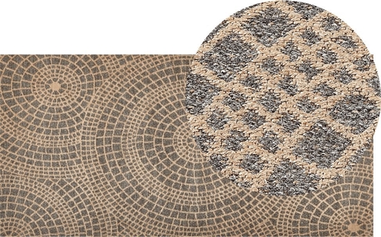 Picture of Beliani Dywan z juty 80 x 150 cm beowy z szarym ARIBA