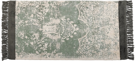 Изображение Beliani Dywan z wiskozy 80 x 150 cm zielony z beowym AKARSU!
