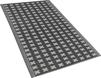 Attēls no Beliani Dywan zewntrzny 90 x 180 cm czarny ROHTAK