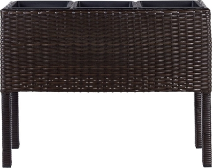 Attēls no Beliani Donica kwietnik z technorattanu brzowa CARAGANA