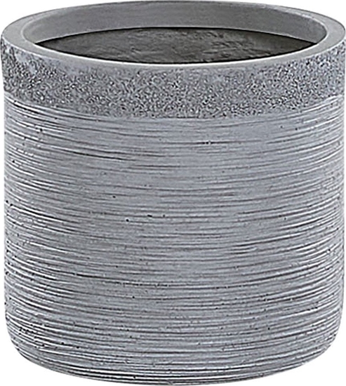 Изображение Beliani Doniczka 26 x 26 x 25 cm szara SAMOS