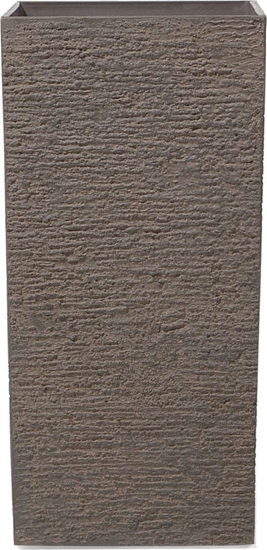 Изображение Beliani Doniczka 40 x 40 x 81 cm brzowa GAZA