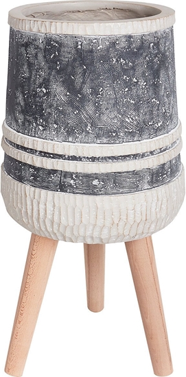 Picture of Beliani Doniczka na nókach ARISAEMA Ceramika 27 cm Szary