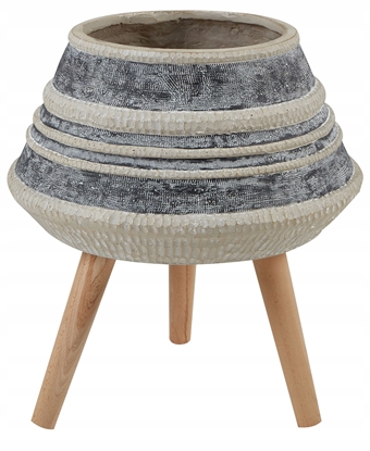 Picture of Beliani Doniczka na nókach ATHAEA Ceramika 37 cm Beowy