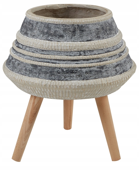 Picture of Beliani Doniczka na nókach ATHAEA Ceramika 37 cm Beowy