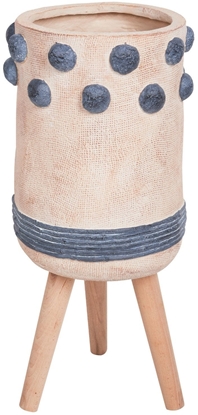 Picture of Beliani Doniczka na nókach BLETILLA Ceramika 27 cm Piaskowy