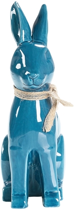 Picture of Beliani Figurka dekoracyjna Królik JAMBLES Ceramika Niebieski