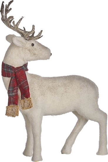 Picture of Beliani Figurka dekoracyjna renifer 51 cm biaa MUSTOLA