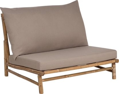 Attēls no Beliani Fotel bambusowy jasne drewno z beowoszarym TODI