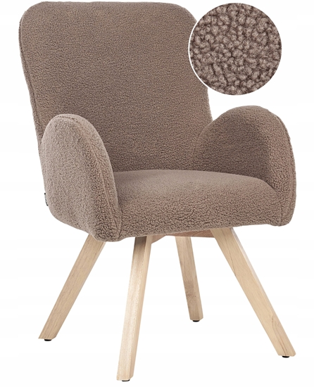 Picture of Beliani Fotel BJARN Boucle Brzowy