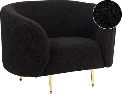 Attēls no Beliani Fotel boucle czarny LOEN