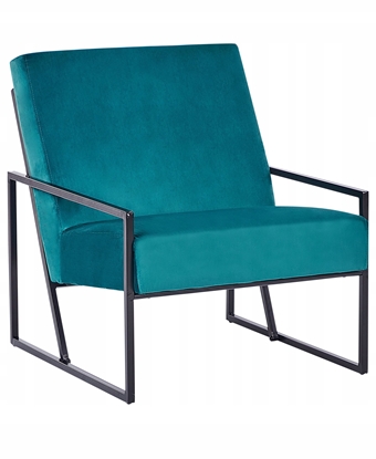 Attēls no Beliani Fotel DELARY Welur Lazurowy