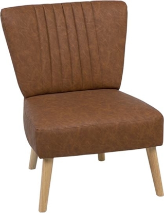 Attēls no Beliani Fotel ekoskóra brzowy VAASA