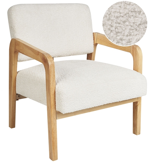 Picture of Beliani Fotel HJO Boucle Zamana biel