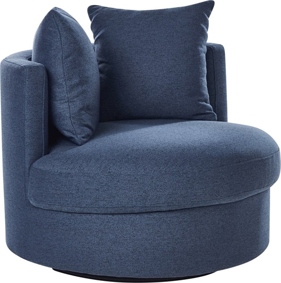 Picture of Beliani Fotel obrotowy niebieski DALBY