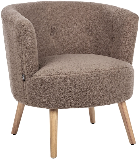 Picture of Beliani Fotel ODENZEN Boucle Brzowy