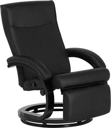 Attēls no Beliani Fotel rokadany ekoskóra czarny MIGHT