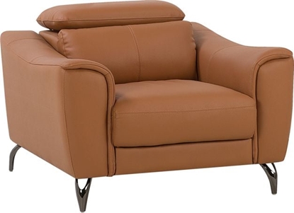 Attēls no Beliani Fotel skórzany brzowy NARWIK