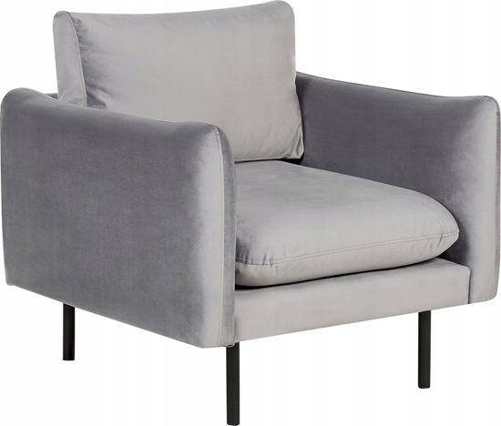 Picture of Beliani Fotel szary welurowy VINTERBRO